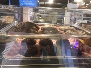 One of the cookie cases (all gluten free) at Nourish Deli & Bakery in St Albans