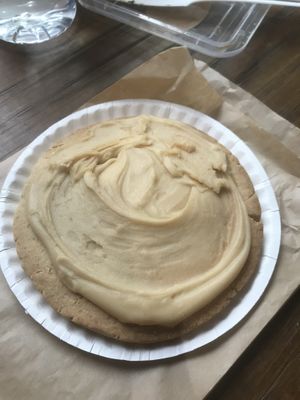 Maple shortbread cookie as big as my face! at Nourish Deli & Bakery in St Albans