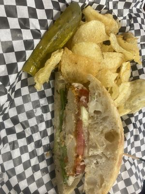 Chicken burger!  at Nourish Deli & Bakery in St Albans