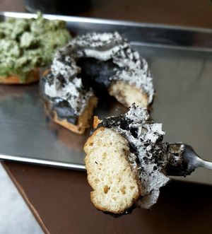 Black Sesame Cream Donut at O.verte Donuts 오베흐트 도넛 in Seoul