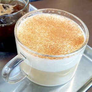 Soy Pumpkin spice latte at O.verte Donuts 오베흐트 도넛 in Seoul