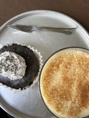 Pumpkin spice latte no coffee  at O.verte Donuts 오베흐트 도넛 in Seoul