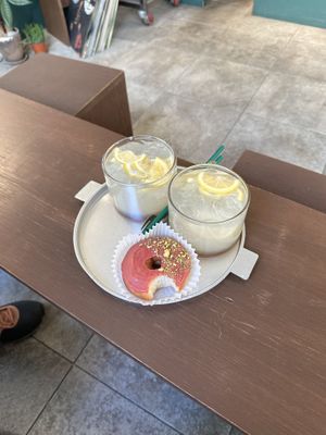 Raspberry and Pistachio Donut  at O.verte Donuts 오베흐트 도넛 in Seoul