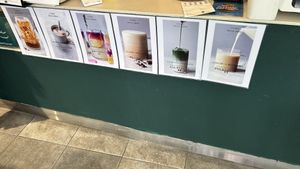 Some drinks  at O.verte Donuts 오베흐트 도넛 in Seoul