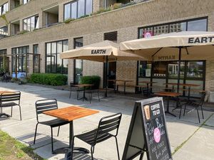 Terrace at Yummy Bowls in Amsterdam