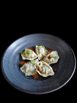 Vegan dumplings
 at Yummy Bowls in Amsterdam