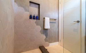 Walk-in Spa Rain Showers + Organic Bath Amenities  at Mother Earth Vegan Hotel in Tamarindo