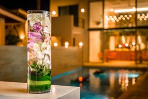 Our poolside restaurant, Off The Grid, provides a safe, socially distant dining experience   at Mother Earth Vegan Hotel in Tamarindo