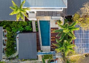 Our eco hotel is sustainably run on solar power and with water conservation systems at Mother Earth Vegan Hotel in Tamarindo