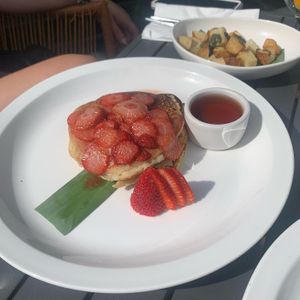 Pancakes at Mother Earth Vegan Hotel in Tamarindo