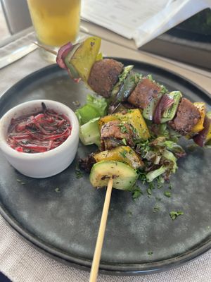 Kebabs  at Mother Earth Vegan Hotel in Tamarindo