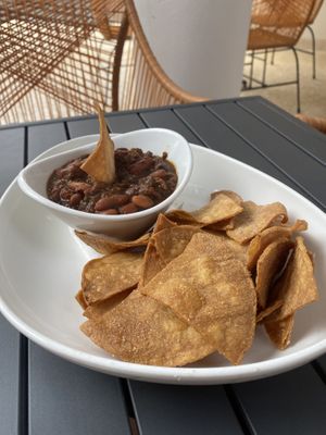 Chili appetizer at Mother Earth Vegan Restaurant in Tamarindo