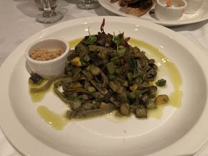 Pesto Pasta at Mother Earth Vegan Restaurant in Tamarindo