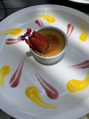 Coconut brûlée  at Mother Earth Vegan Restaurant in Tamarindo