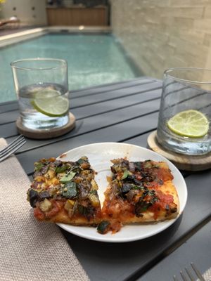 The pizza , a MUST TRY!  at Mother Earth Vegan Restaurant in Tamarindo