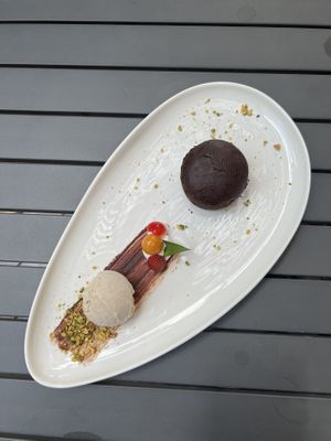 Chocolate Lava cake   at Mother Earth Vegan Restaurant in Tamarindo