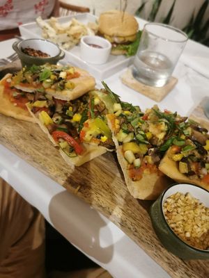 Mother Pizza at Mother Earth Vegan Restaurant in Tamarindo