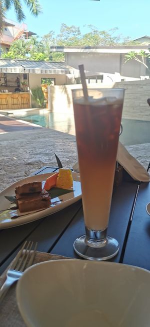 Iced coffee  at Mother Earth Vegan Restaurant in Tamarindo