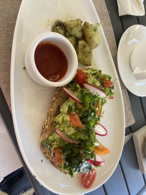 Avo toast  at Mother Earth Vegan Restaurant in Tamarindo