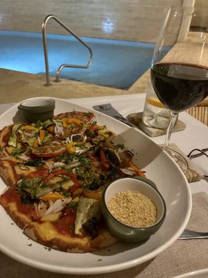 Mother Pizza   at Mother Earth Vegan Restaurant in Tamarindo