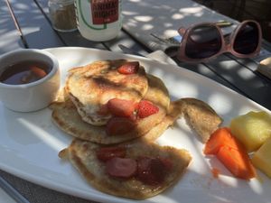 Pancakes   at Mother Earth Vegan Restaurant in Tamarindo