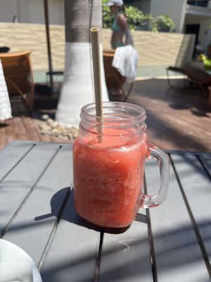 Watermelon juice  at Mother Earth Vegan Restaurant in Tamarindo