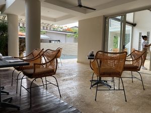 Dining area  at Mother Earth Vegan Restaurant in Tamarindo