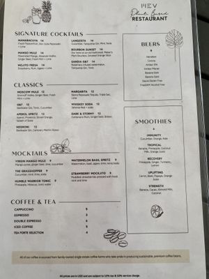 Alcohol  at Mother Earth Vegan Restaurant in Tamarindo