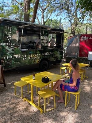 Outside the Truck at Mother Earth Vegan Restaurant in Tamarindo
