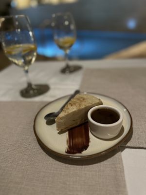 Passion fruit cheesecake   at Mother Earth Vegan Restaurant in Tamarindo