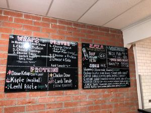 The menu  at Mito's Döner Kebap in Pomona