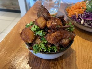 Roasted potatoes  at The Yoga Chef Cafe & Meal Prep in Port Coquitlam
