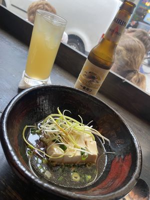 Hiyayakko (kalter Streifentofu in keckerer Sauce)  at Ramen 1974 - Prager Straße in Dresden