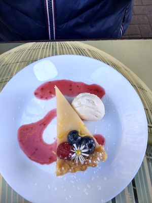 Lemon tart at Sage in Belfast