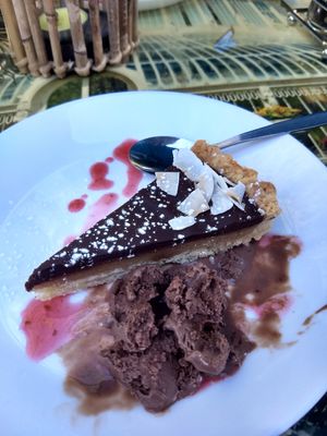 Chocolate tart at Sage in Belfast