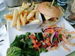 Southern fried seitan chicken burger at Sage in Belfast