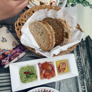 Bread and dips at Sage in Belfast