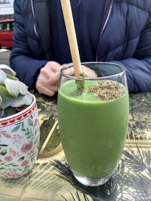Green smoothie at Sage in Belfast