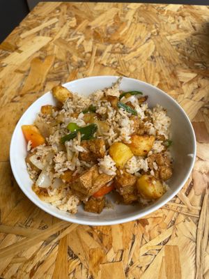 Vegan spice bag in Belfast northern ireland at Camile in Belfast