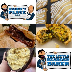 Cover photo, pastries and pies at Harry's Place CIC in Ballynahinch