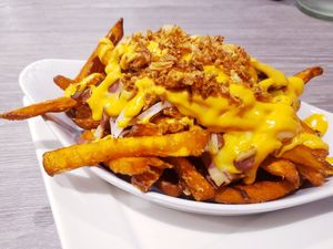 Cheesey dirty fries at Harry's Place CIC in Ballynahinch