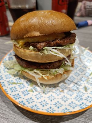 Vegan big mac at Harry's Place CIC in Ballynahinch