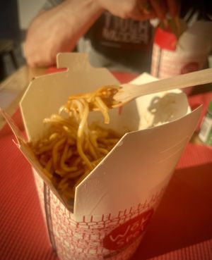 Spicy noodles  at Wok Spot in Crete