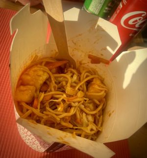 Pineapple noodles  at Wok Spot in Crete