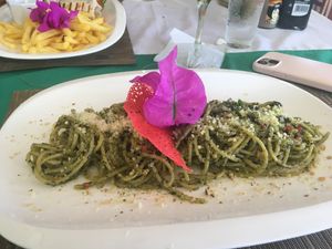 Pesto Pasta   at Italian Carolina in Puerto Jimenez