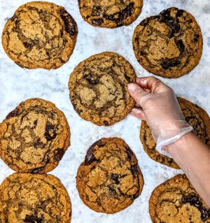 Chocolate Chunk Sea Salt Cookies - one of the best (and biggest) cookies in Pittsburgh! at Third Space Bakery Co-op in Pittsburgh