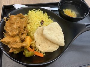 Lion mane mushroom with turmeric rice  at Greendot 绿一点 - Jurong Point 1 in West Singapore