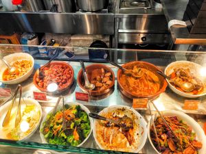 Dishes for bento at Greendot 绿一点 - Jurong Point 1 in West Singapore