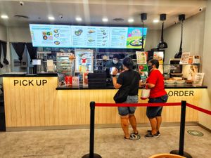Cashier counter at Greendot 绿一点 - Jurong Point 1 in West Singapore