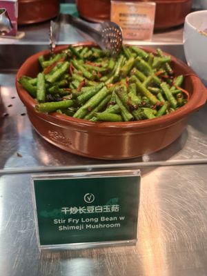 Long beans with Shimeiji Mushroom ~ 20/3/22 at Greendot 绿一点 - Jurong Point 1 in West Singapore